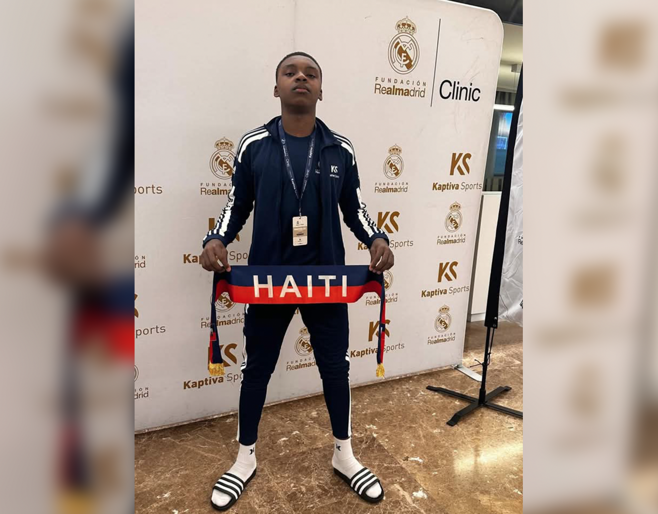 Le jeune Grenadier Kagsten Lee Joseph en stage avec le Real Madrid